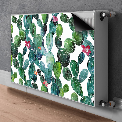 Adesivo magnetico per radiatore Cactus con fiori