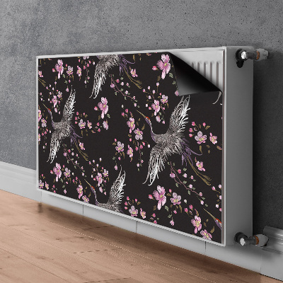 Adesivo magnetico per radiatore Aironi e fiori