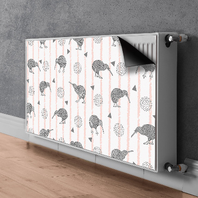 Pellicola magnetica per radiatore Pattern Birds Kiwi