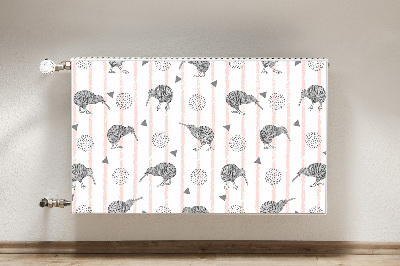 Pellicola magnetica per radiatore Pattern Birds Kiwi