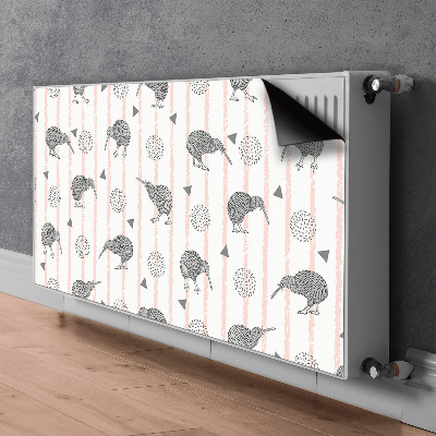 Pellicola magnetica per radiatore Pattern Birds Kiwi