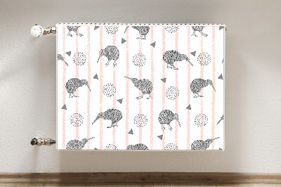 Pellicola magnetica per radiatore Pattern Birds Kiwi