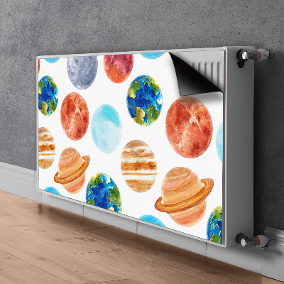 Copertura magnetica per termosifone Pianeti colorati