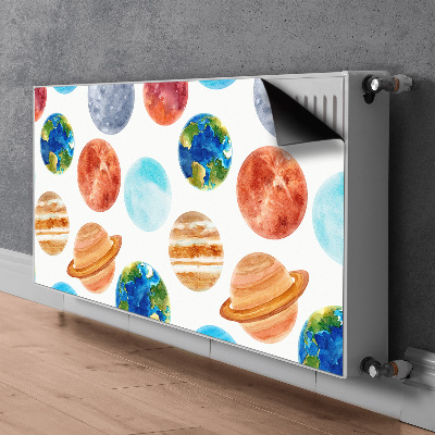 Copertura magnetica per termosifone Pianeti colorati