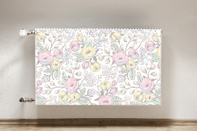 Cover magnetica per radiatore Fiori colorati