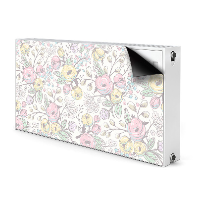 Cover magnetica per radiatore Fiori colorati