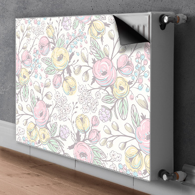 Cover magnetica per radiatore Fiori colorati