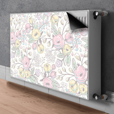 Cover magnetica per radiatore Fiori colorati