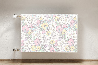 Cover magnetica per radiatore Fiori colorati