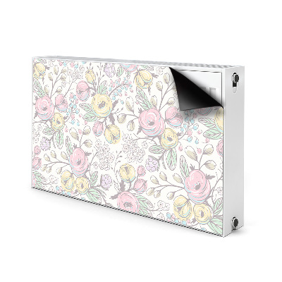 Cover magnetica per radiatore Fiori colorati