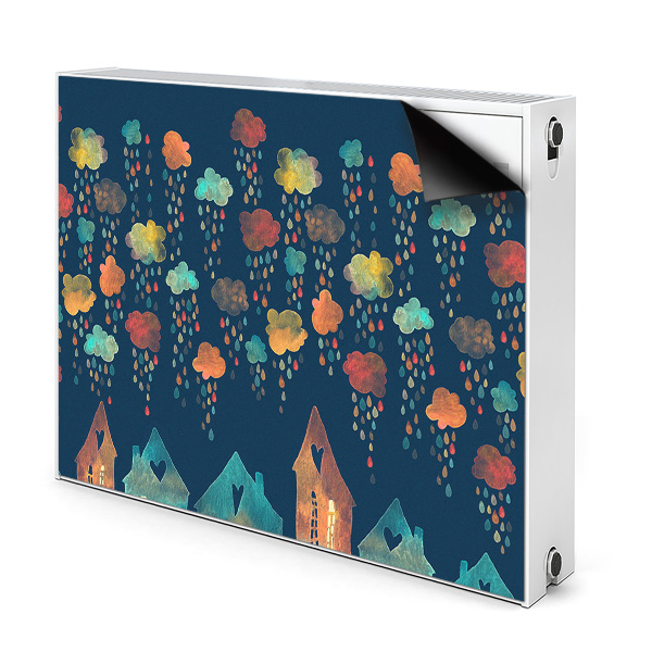 Adesivo magnetico per radiatore Case colorate