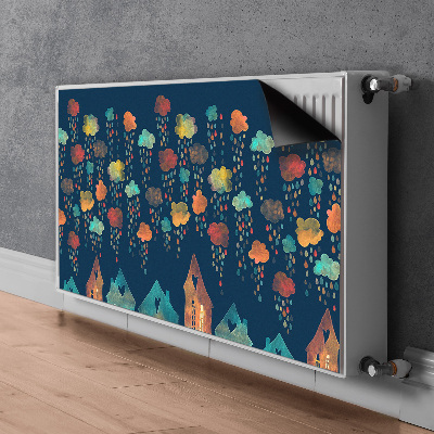 Adesivo magnetico per radiatore Case colorate
