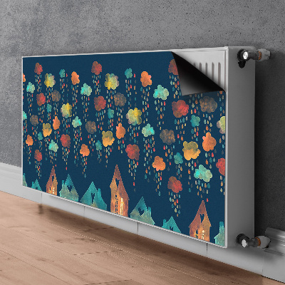Adesivo magnetico per radiatore Case colorate