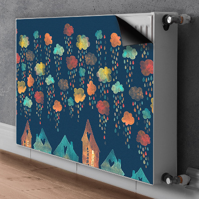 Adesivo magnetico per radiatore Case colorate