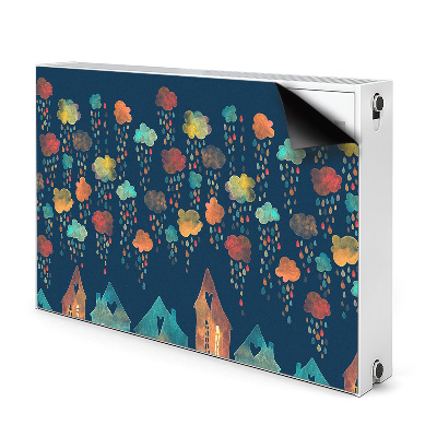 Adesivo magnetico per radiatore Case colorate