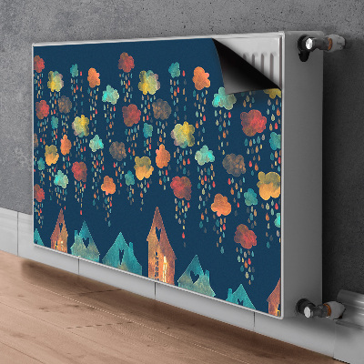 Adesivo magnetico per radiatore Case colorate