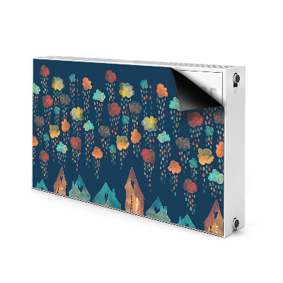 Adesivo magnetico per radiatore Case colorate