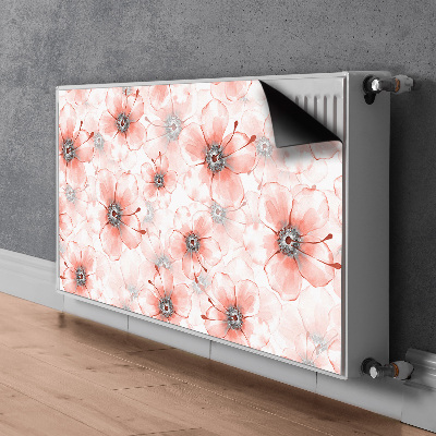 Copertura magnetica per radiatore Fiori arancioni