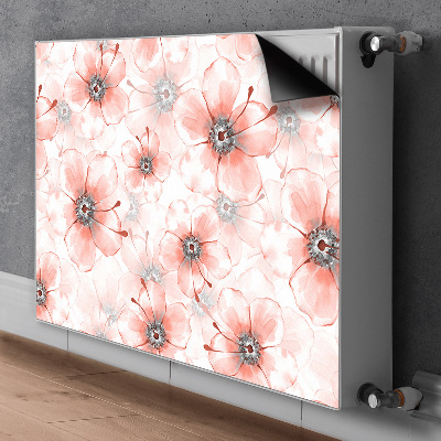 Copertura magnetica per radiatore Fiori arancioni