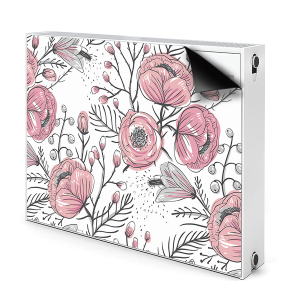 Cover magnetica per radiatore Arte delle rose pastello