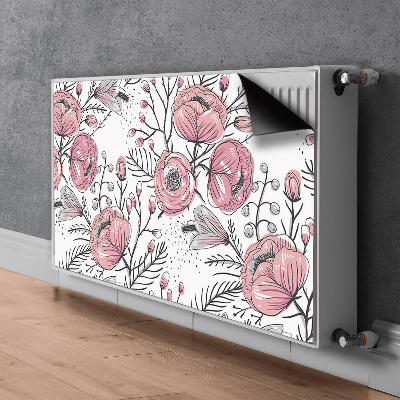 Cover magnetica per radiatore Arte delle rose pastello