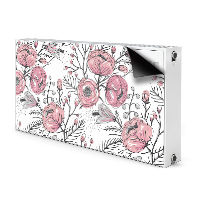 Cover magnetica per radiatore Arte delle rose pastello