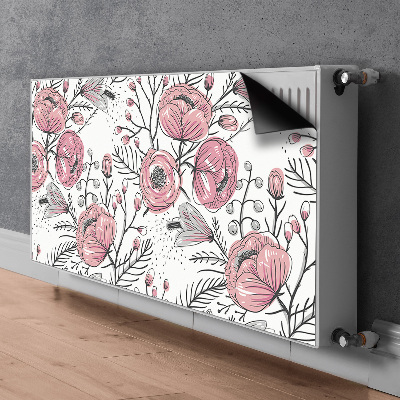 Cover magnetica per radiatore Arte delle rose pastello