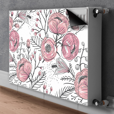 Cover magnetica per radiatore Arte delle rose pastello