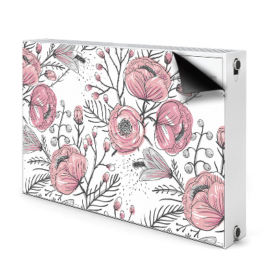 Cover magnetica per radiatore Arte delle rose pastello