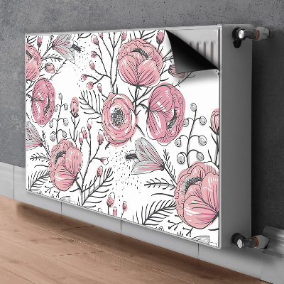 Cover magnetica per radiatore Arte delle rose pastello