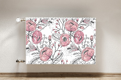 Cover magnetica per radiatore Arte delle rose pastello