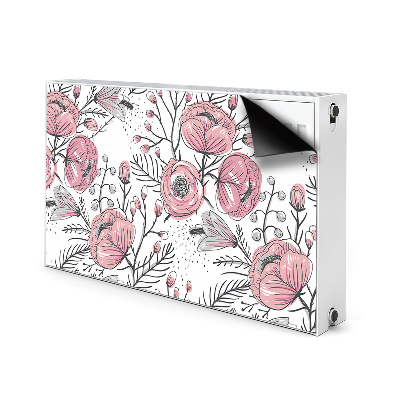 Cover magnetica per radiatore Arte delle rose pastello