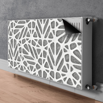 Adesivo magnetico per radiatore Mesh bianco sul cemento