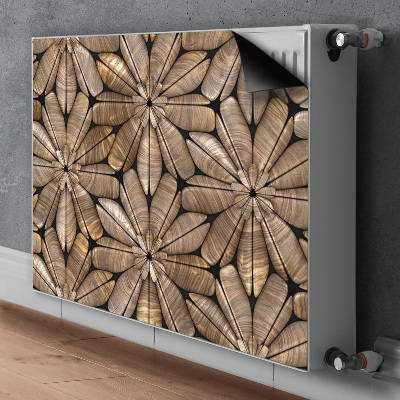 Pannello magnetico per radiatore Motivo floreale in legno