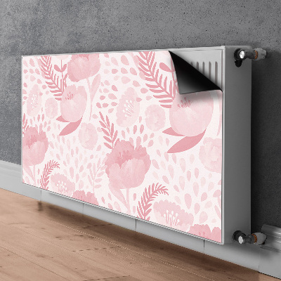 Cover magnetica per radiatore Poppies rosa