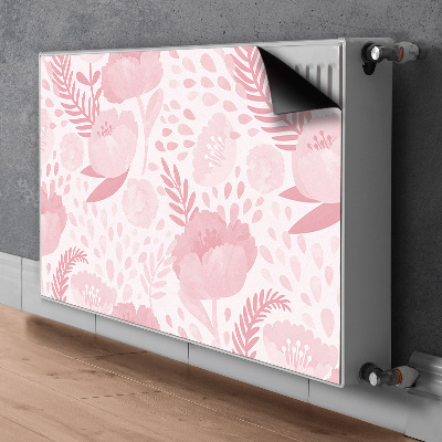 Cover magnetica per radiatore Poppies rosa