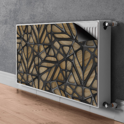 Copertura magnetica per termosifone Modello nero sul legno