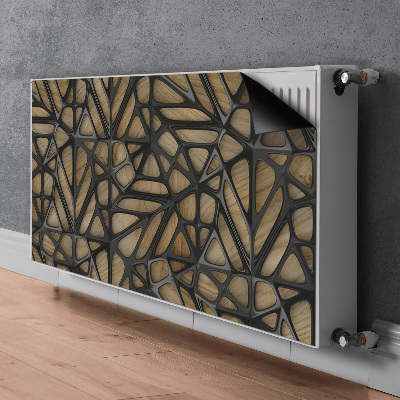 Copertura magnetica per termosifone Modello nero sul legno