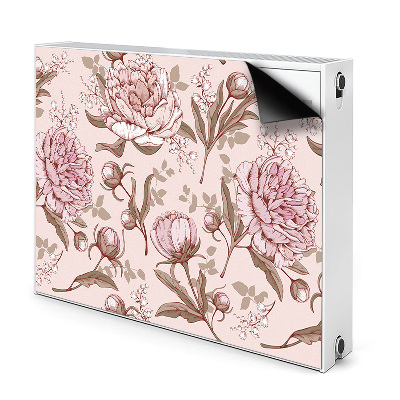 Adesivo magnetico per radiatore Peonie rosa