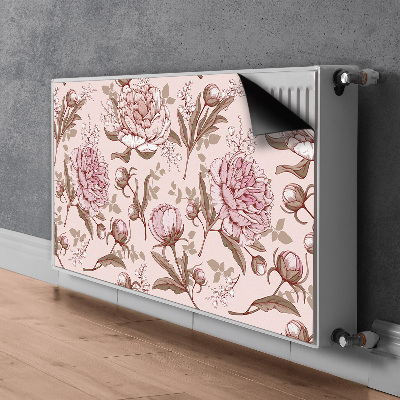 Adesivo magnetico per radiatore Peonie rosa