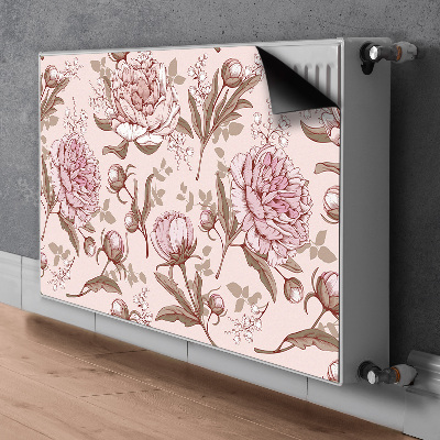 Adesivo magnetico per radiatore Peonie rosa