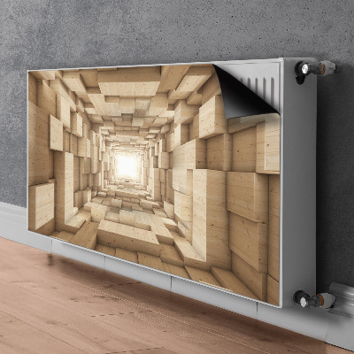 Adesivo magnetico per radiatore Astrazione in legno