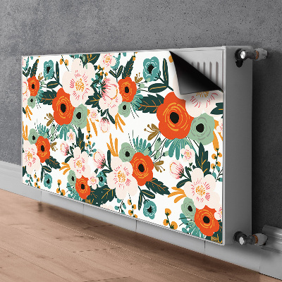 Pannello magnetico per radiatore Fiori colorati