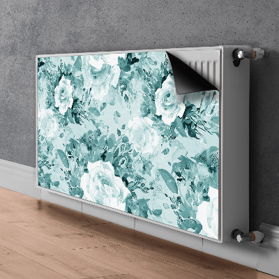 Adesivo magnetico per radiatore Fiori blu