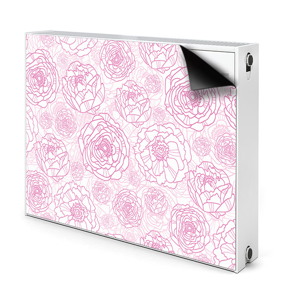 Copertura magnetica per termosifone Fiori rosa