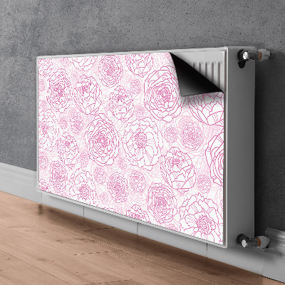 Copertura magnetica per termosifone Fiori rosa