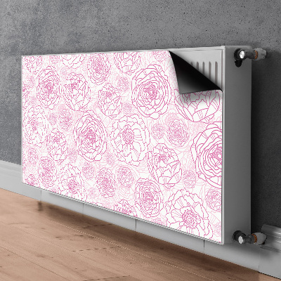 Copertura magnetica per termosifone Fiori rosa