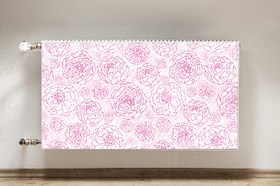 Copertura magnetica per termosifone Fiori rosa