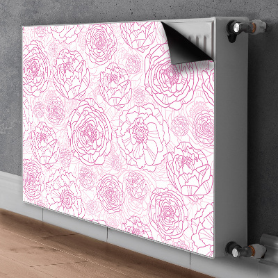 Copertura magnetica per termosifone Fiori rosa