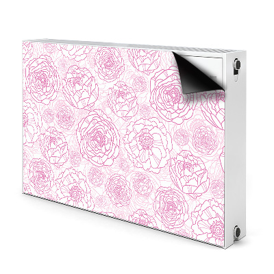 Copertura magnetica per termosifone Fiori rosa